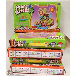 LOT OF 5 FUNNY BRICKS SETS
