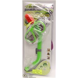 US DIVERS YOUTH SNORKEL KIT WITH NEOPRENE SWIM