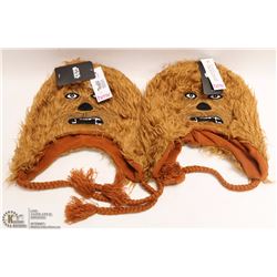2 NEW STARWARS CHEWBACCA TOQUES W/TAGS