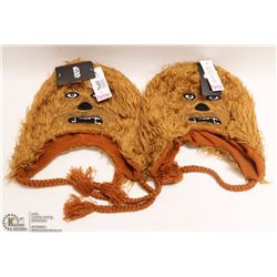 2 NEW STARWARS CHEWBACCA TOQUES W/TAGS