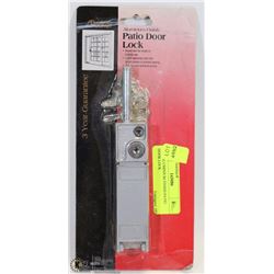 NEW ALUMINUM FINISH PATIO DOOR LOCK