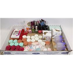 FLAT WITH PARTY LITE CANDLES, VOTIVES