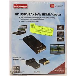 NEW DIAMOND HD USB VGA / DVI / HDMI ADAPTER