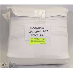 HOMETRENDS 4PC KINGSIZE SHEET SET