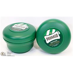 LOT OF 2 PRORASO SHAVING SOAP IN A BOWL