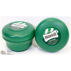 LOT OF 2 PRORASO SHAVING SOAP IN A BOWL