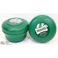 LOT OF 2 PRORASO SHAVING SOAP IN A BOWL