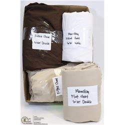 FLAT OF MAINSTAYS 3 FITTED SHEETS, 1 FLAT SHEET
