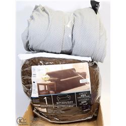 MAINSTAYS PAIR OF SOFA COVERS FITS MOST FULL SIZE
