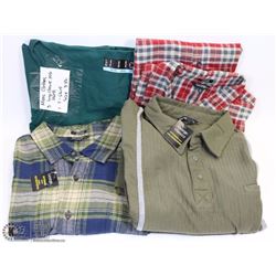FLAT OF MENS CLOTHS 3 SLONG SLEEV POLO SHIRTS,