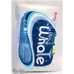 PAIR OF BLUE WHALE JUMBO PILLOWS STD/QUEEN