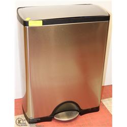 STAINLESS PEDDLE OPEN GARBAGE CAN