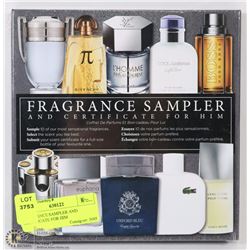 FRAGRANCE SAMPLER AND CERTIFICATE FOR HIM