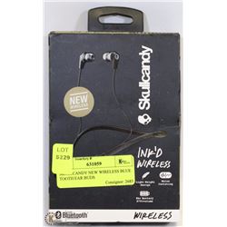 SKULLCANDY NEW WIRELESS BLUE TOOTH EAR BUDS