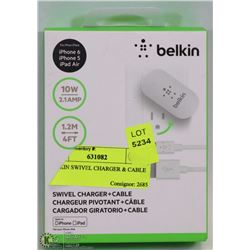 BELKIN SWIVEL CHARGER & CABLE