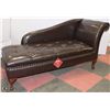 Image 3 : NEW BROWN LEATHER STORAGE CHAISE LOUNGE