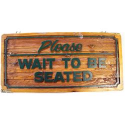 SOLID WOOD GREETING SIGN