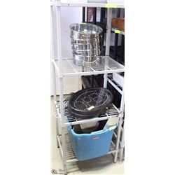 METAL SHELF 23"X18"X64"H (4 SHELVES)