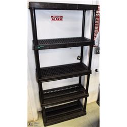5 TIER BLACK LIGHT/HEAVY SHELF