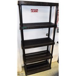 5 TIER BLACK LIGHT/HEAVY SHELF
