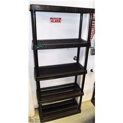 5 TIER BLACK LIGHT/HEAVY SHELF