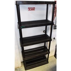 5 TIER BLACK LIGHT/HEAVY SHELF