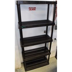 5 TIER BLACK LIGHT/HEAVY SHELF