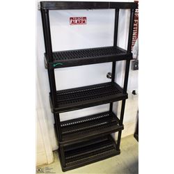 5 TIER BLACK LIGHT/HEAVY SHELF
