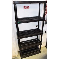 5 TIER BLACK LIGHT/HEAVY SHELF