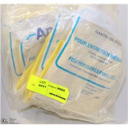 PACK OF HOUSEHOLD CLEANING RUBBER GLOVES
