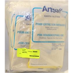 PACK OF HOUSEHOLD CLEANING RUBBER GLOVES