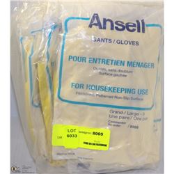 PACK OF HOUSEHOLD CLEANING RUBBER GLOVES