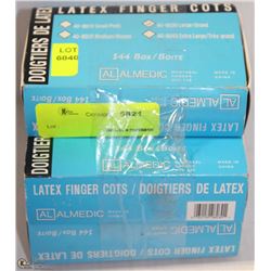 5 SMALL BOXES LATEX FINGER COTS