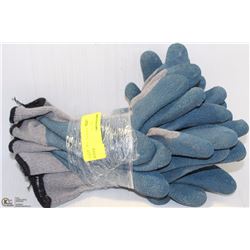 4 PAIRS OF RUBBER-DIPPED WORK GLOVES