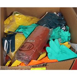 BOX OF ASSORTED RUBBER/COMPOUND GLOVES