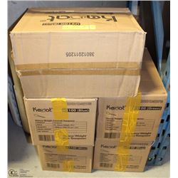 LOT OF FIVE 1000PC BLUE PLASTIC HEAVY WEIGHT