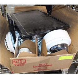 LOT OF OUTDOOR/INDOOR SECURITY CAMERA'S & MONITOR