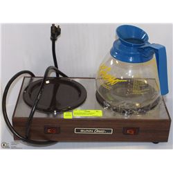 BUNN PORTABLE 2 BURNER WARMER WITH ONE POT
