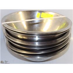 STACK OF TEN 12" STAINLESS STEEL BOWLS