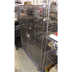 NEW CHROME STEEL LOCKABLE CART ON CASTORS