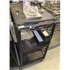 Image 1 : BLACK 3 TIER AV ROLLING CAR ON CASTORS WITH POWER