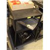 Image 1 : BLACK THREE TIER AV CART ON CASTORS (METAL)