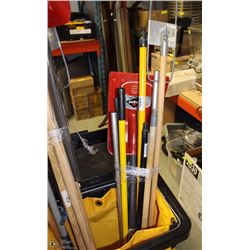 20) BUNDLE OF MOP/BROOM HANDLES