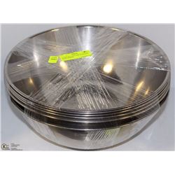 33) SET OF 6 ASST SIZE STAINLESS STEEL BOWLS