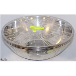 33) SET OF 6 ASST SIZE STAINLESS STEEL BOWLS