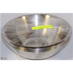 33) SET OF 6 ASST SIZE STAINLESS STEEL BOWLS