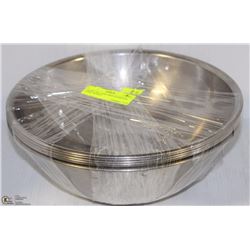 33) SET OF 6 ASST SIZE STAINLESS STEEL BOWLS