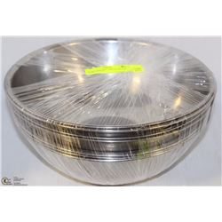 33) SET OF 6 ASST SIZE STAINLESS STEEL BOWLS