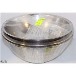 33) SET OF 6 ASST SIZE STAINLESS STEEL BOWLS