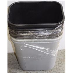34) LOT OF 6 ASST GARBAGE CANS